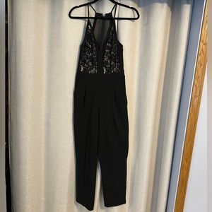 Express Jumpsuit Black/Tan Size 6